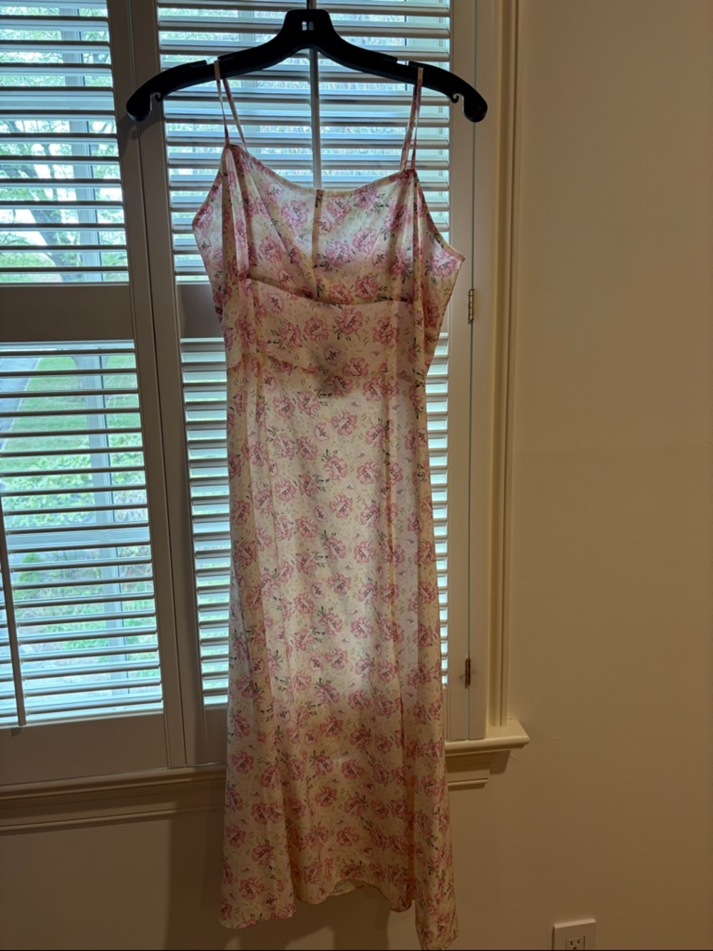 Intermix Floral Pink Satin Slip Dress